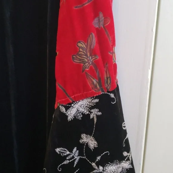 John Mark Plus Size Velvet Burnout MixedMedia 3/4 Sleeve Statement Kimomo Jacket - Picture 16 of 16